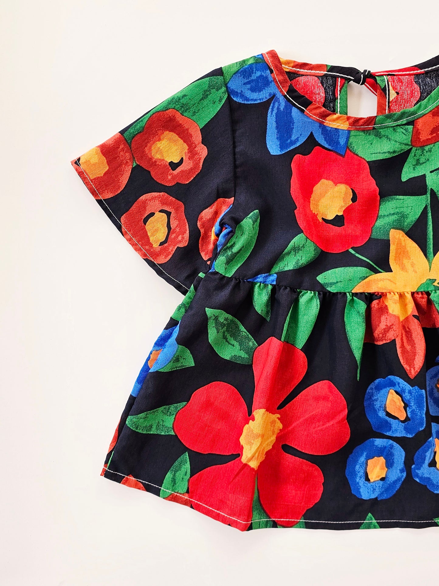 PICASSO FLORAL OVERSIZED TOP