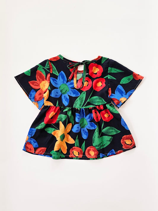 PICASSO FLORAL OVERSIZED TOP