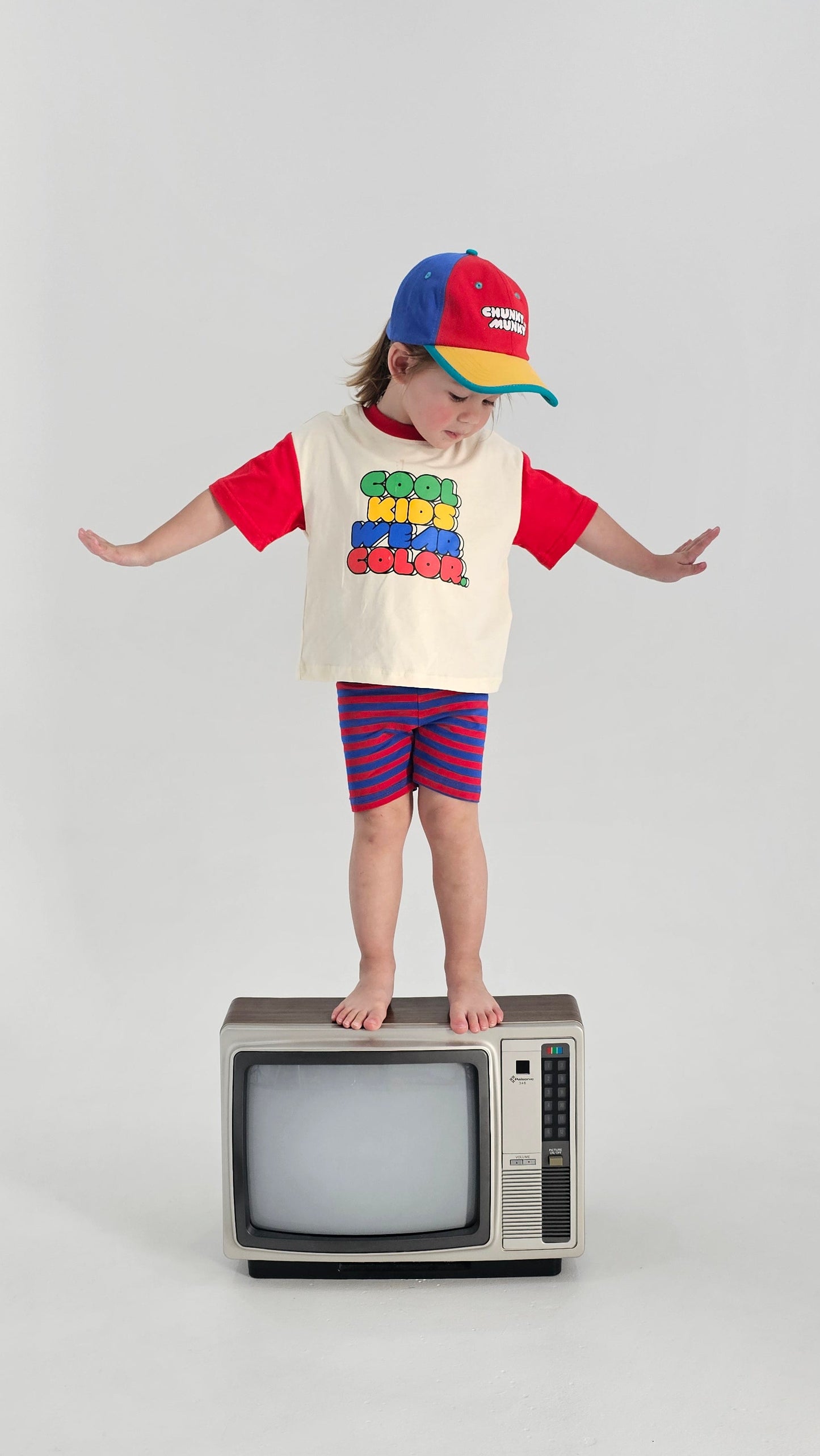 TROUBLE-MAKER STRIPE BIKE SHORTS