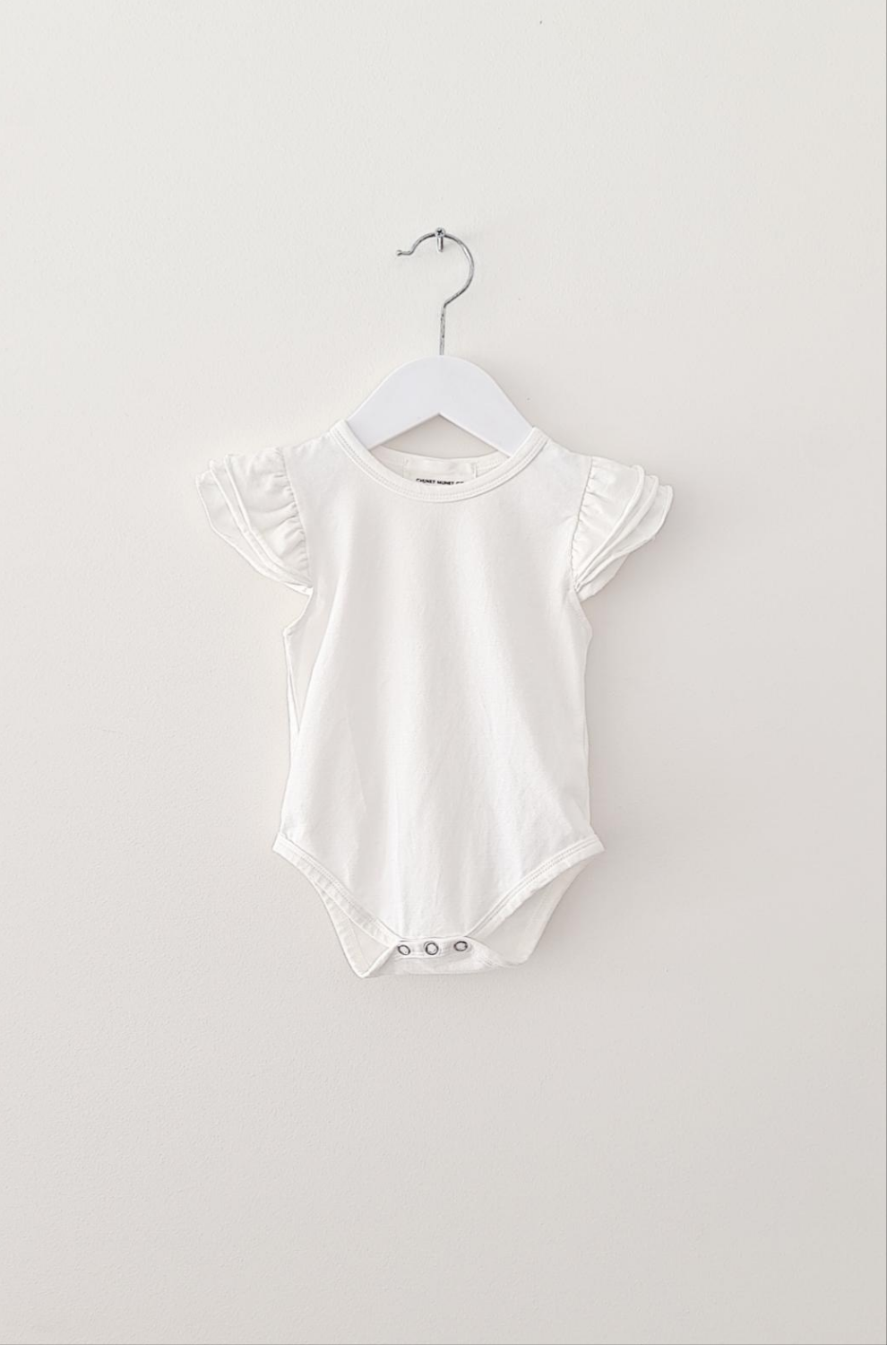 FLUTTER SHORT SLEEVE COTTON ROMPER