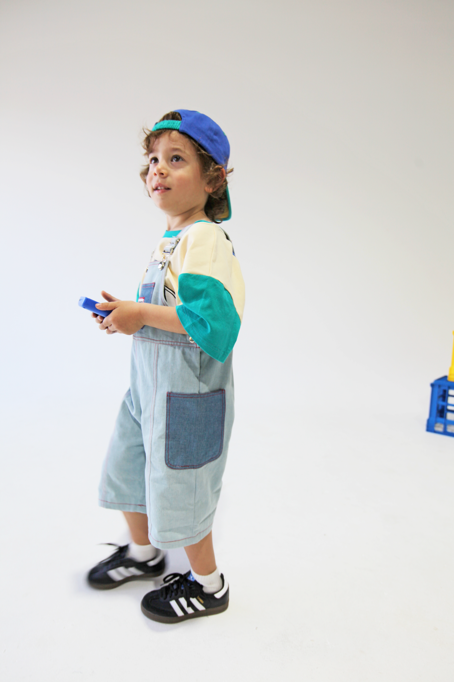 미니-메니스 데님 오버롤