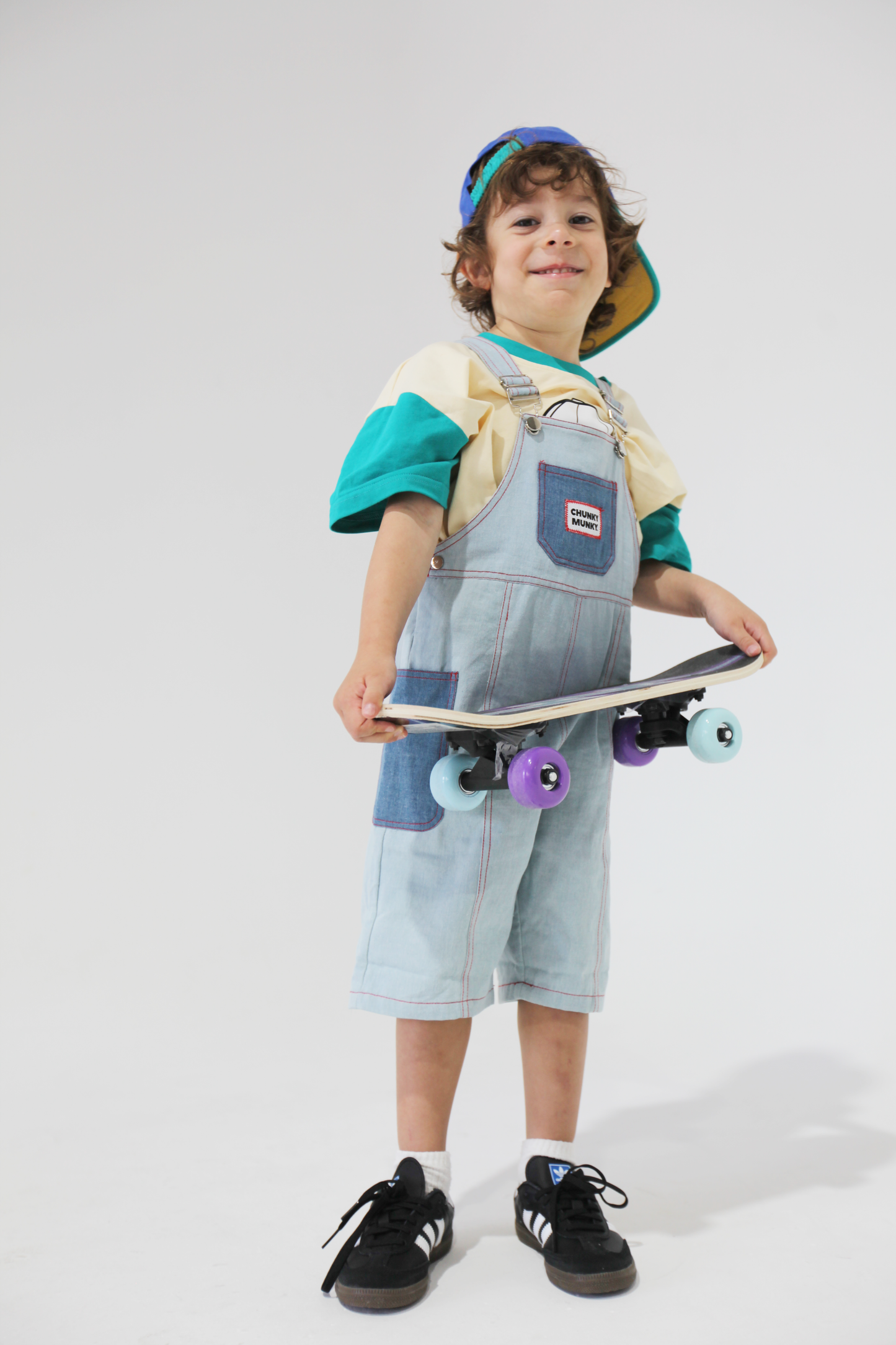 미니-메니스 데님 오버롤