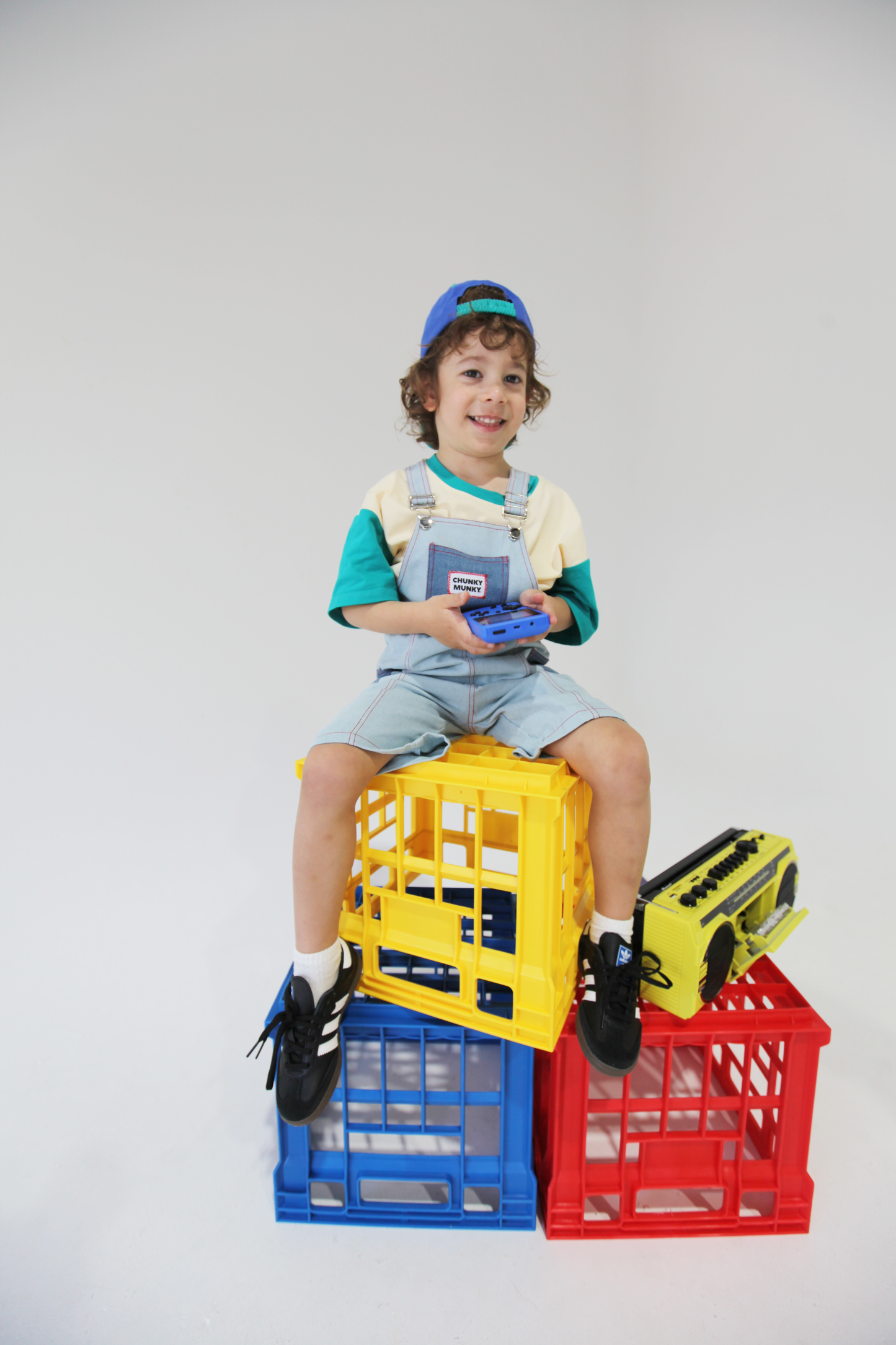 미니-메니스 데님 오버롤