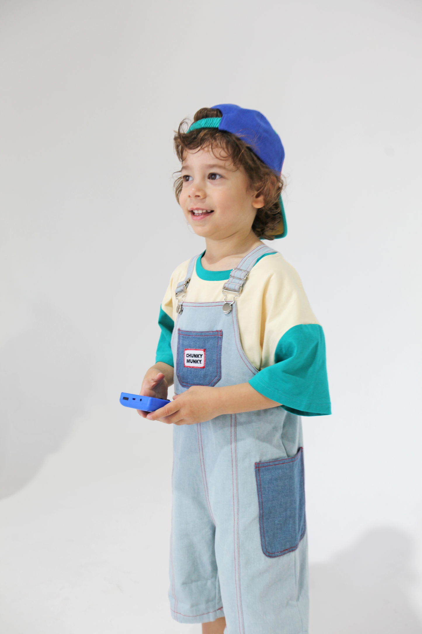 미니-메니스 데님 오버롤