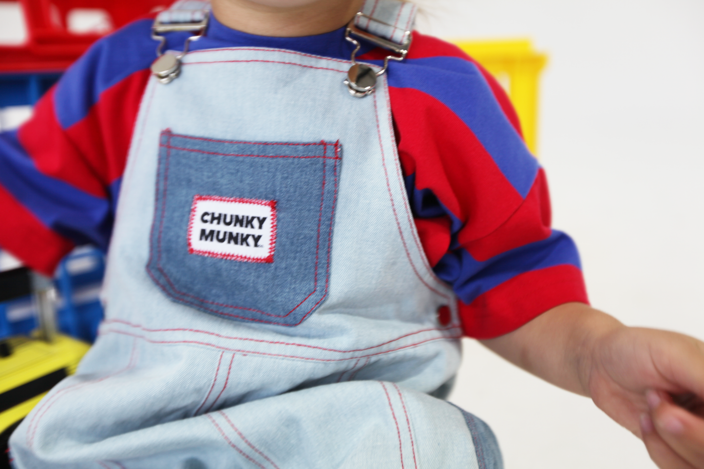 미니-메니스 데님 오버롤