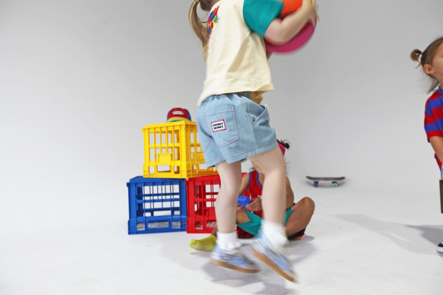 RED-STITCH REBEL DENIM SHORTS