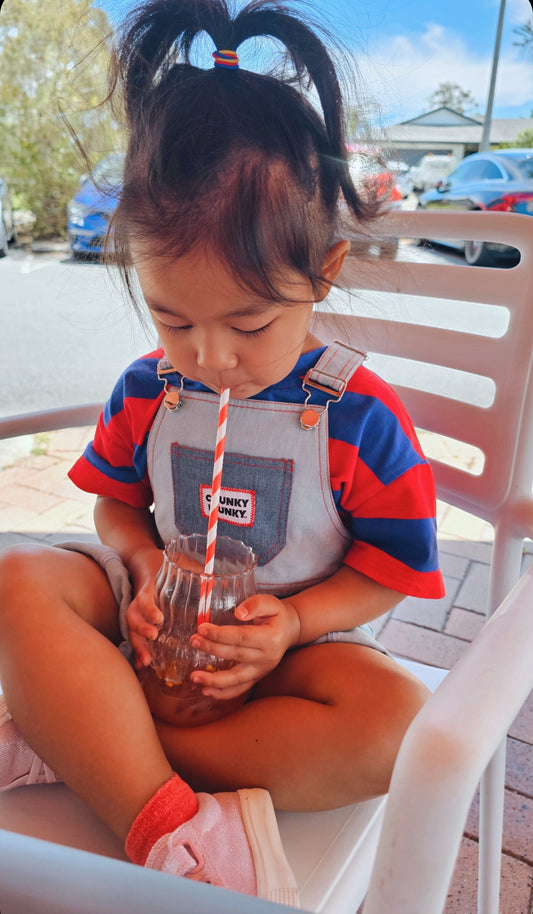 MINI-MENACE DENIM OVERALLS