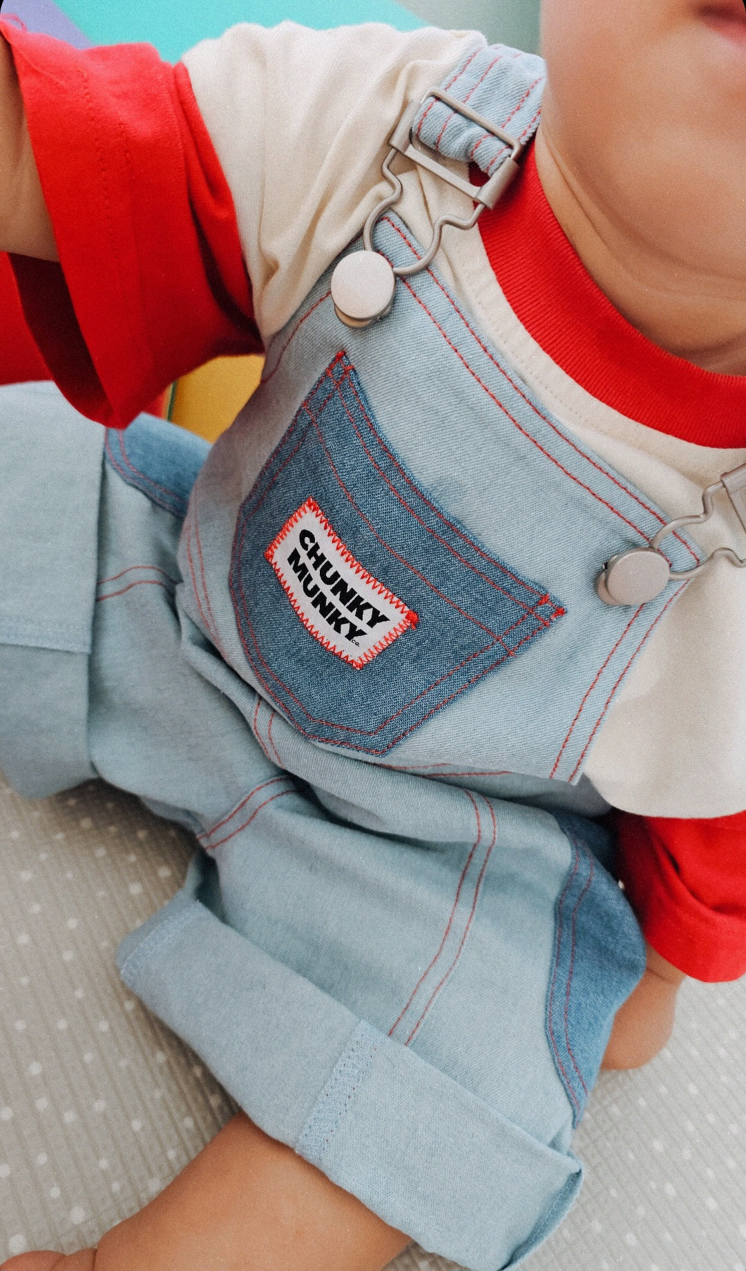 MINI-MENACE DENIM OVERALLS