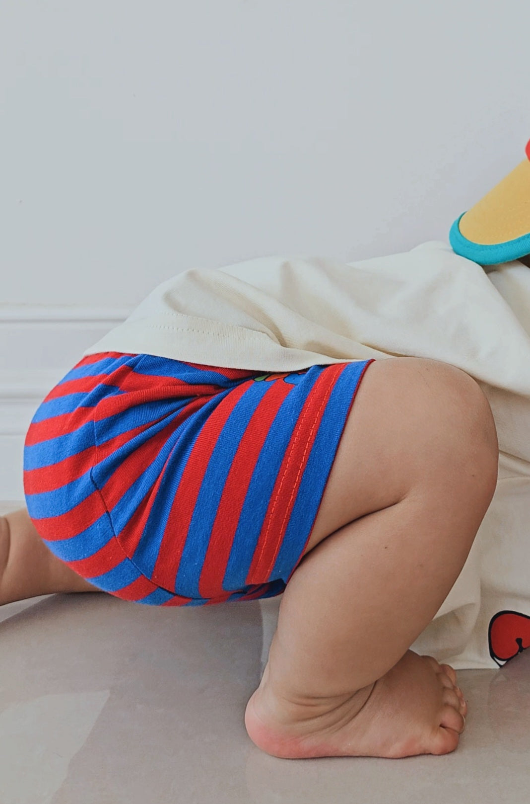 TROUBLE-MAKER STRIPE BIKE SHORTS