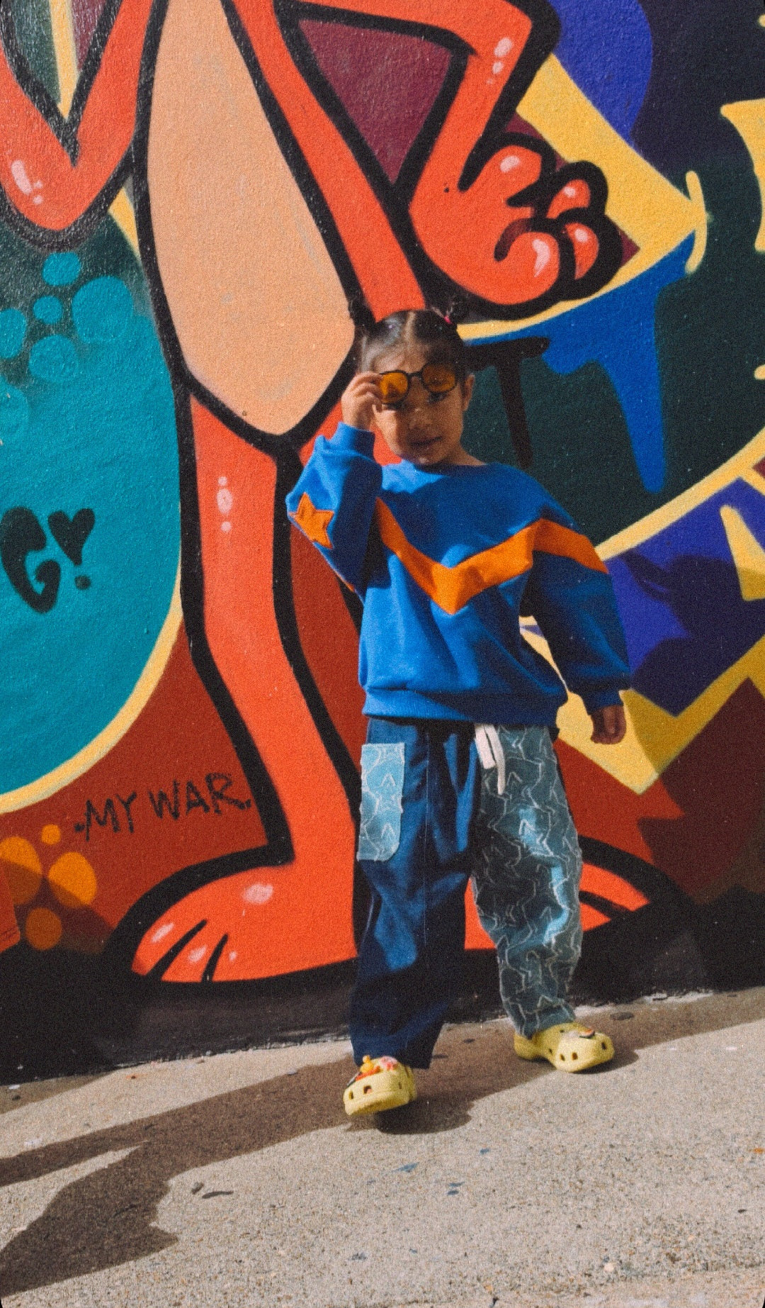 CHUNKY SWEAT - ELECTRIC BLUE & ORANGE