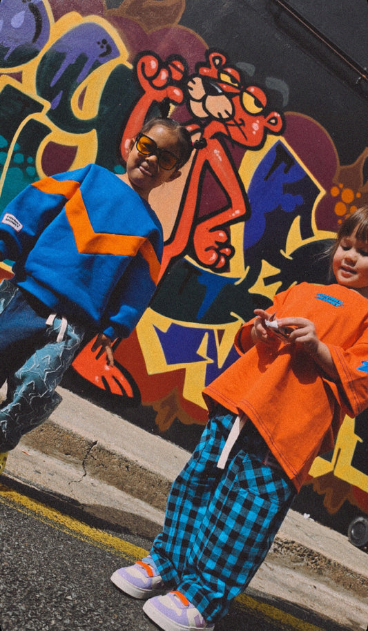 CHUNKY SWEAT - ELECTRIC BLUE & ORANGE