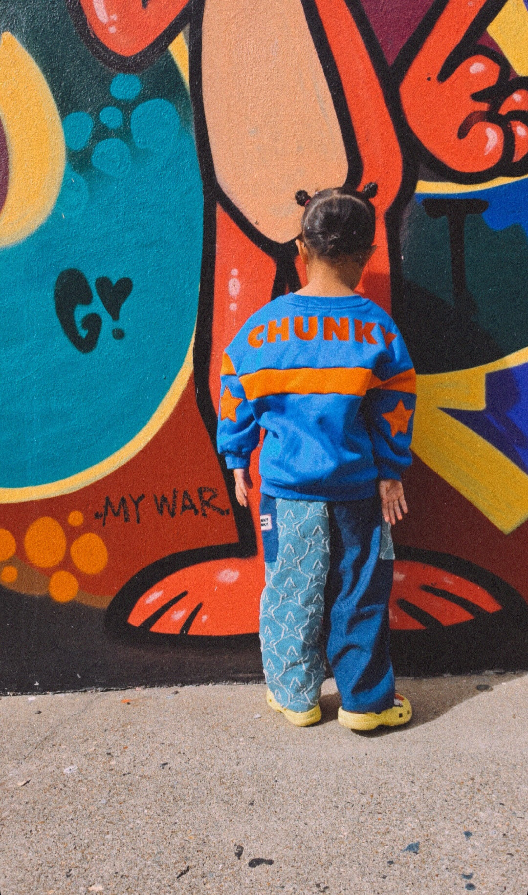 CHUNKY SWEAT - ELECTRIC BLUE & ORANGE