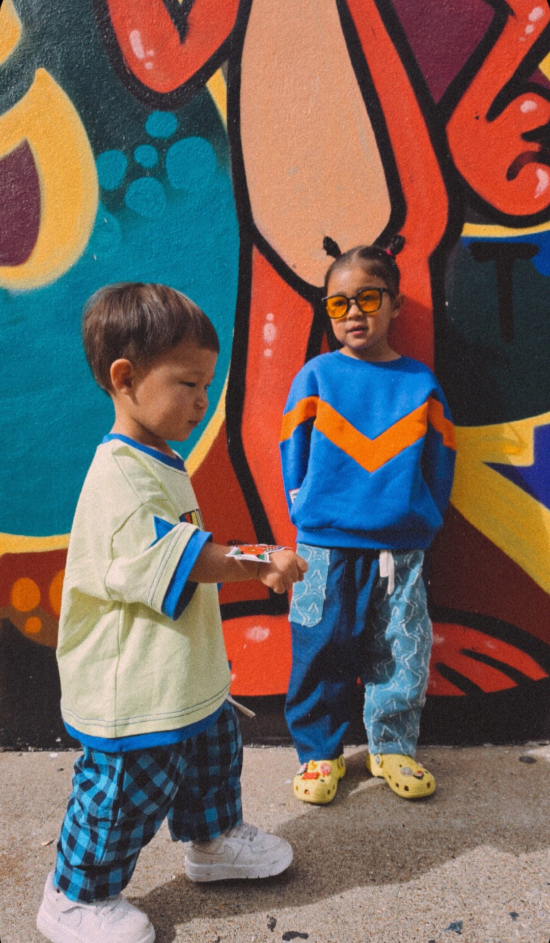 CHUNKY SWEAT - ELECTRIC BLUE & ORANGE