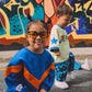 CHUNKY SWEAT - ELECTRIC BLUE & ORANGE