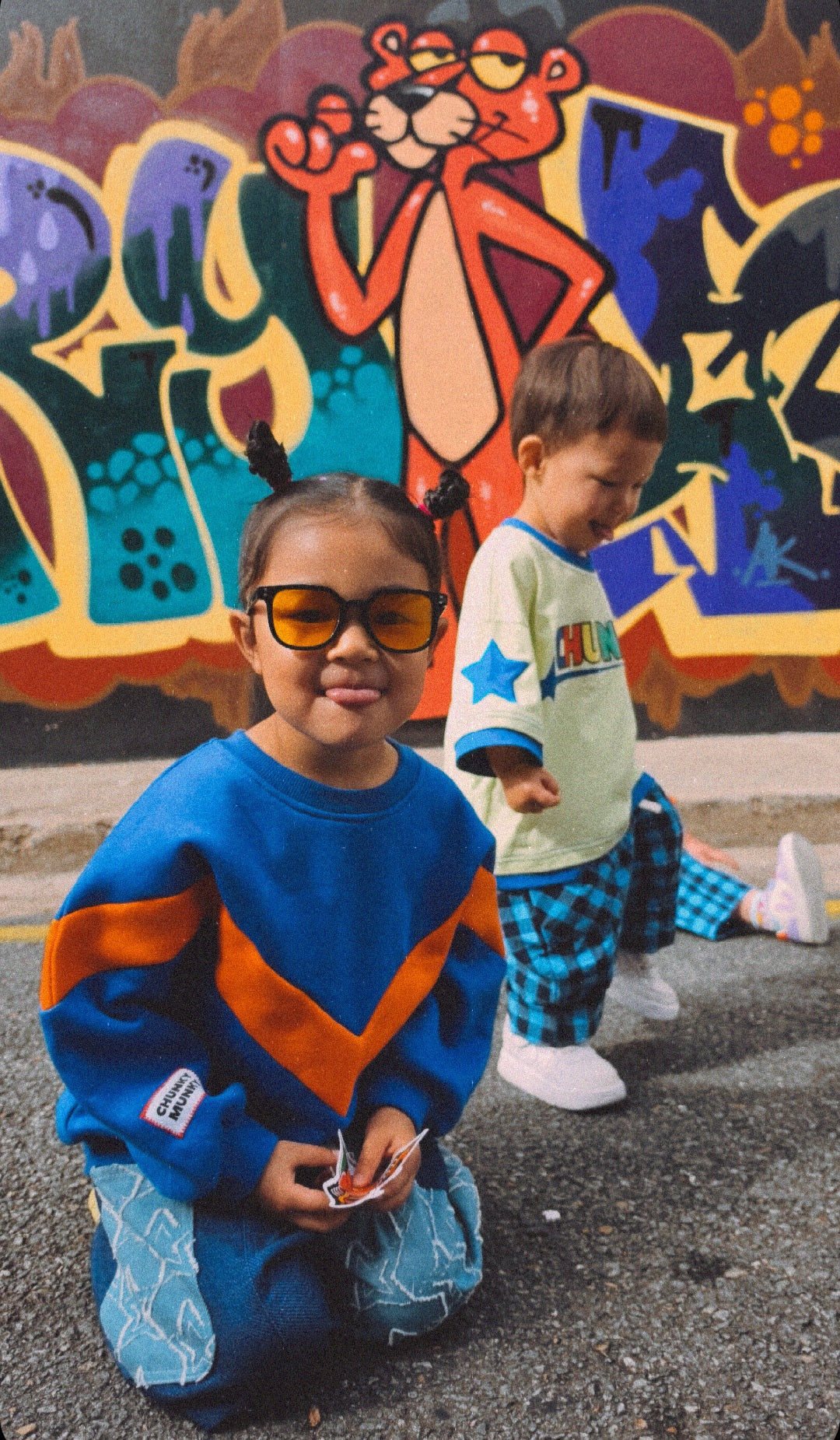 CHUNKY SWEAT - ELECTRIC BLUE & ORANGE