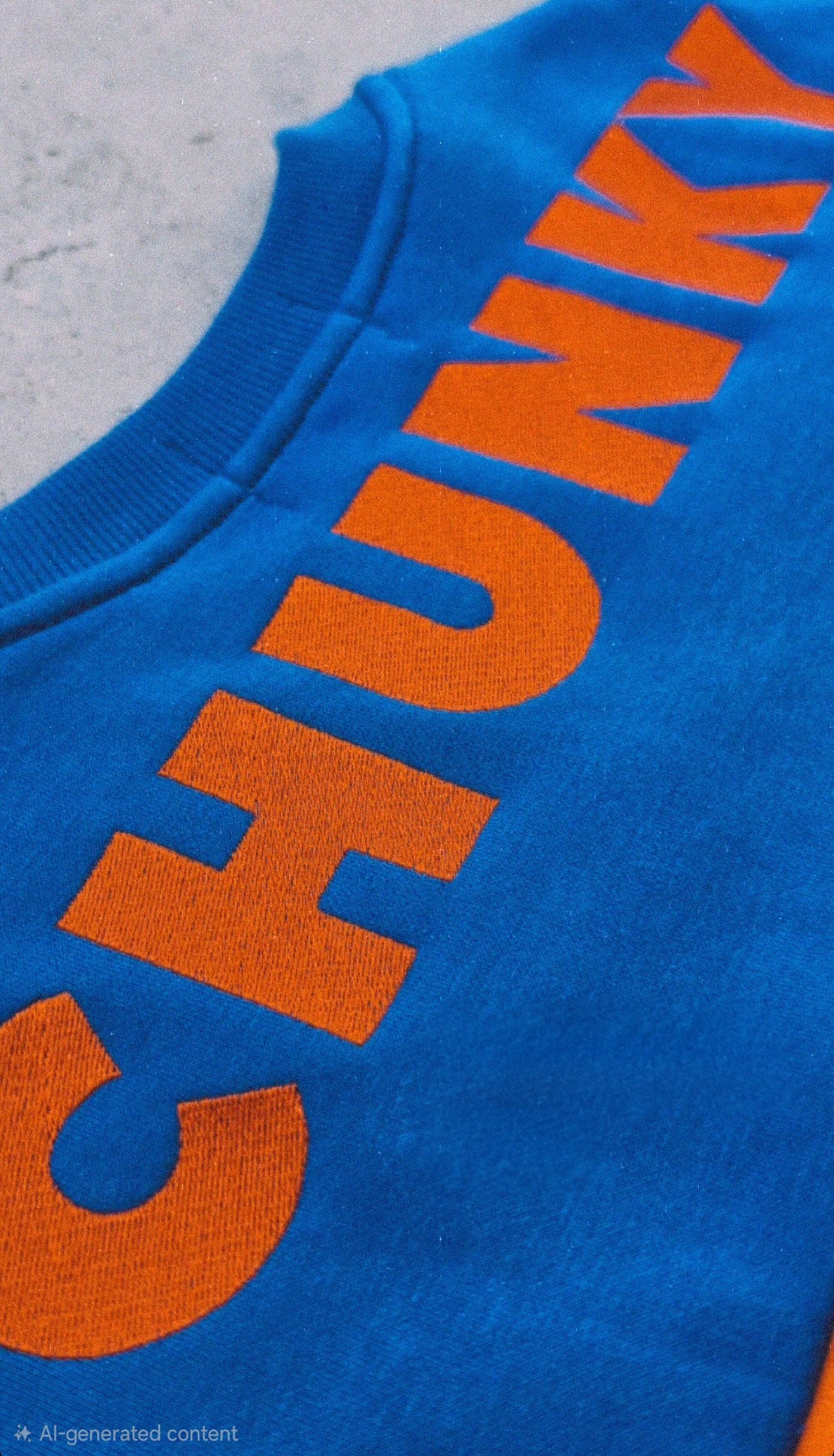 CHUNKY SWEAT - ELECTRIC BLUE & ORANGE