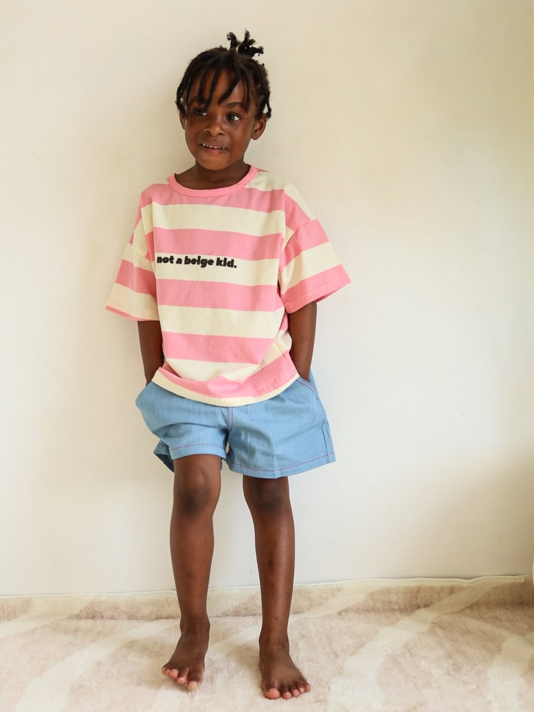 NOT A BEIGE KID T-SHIRT