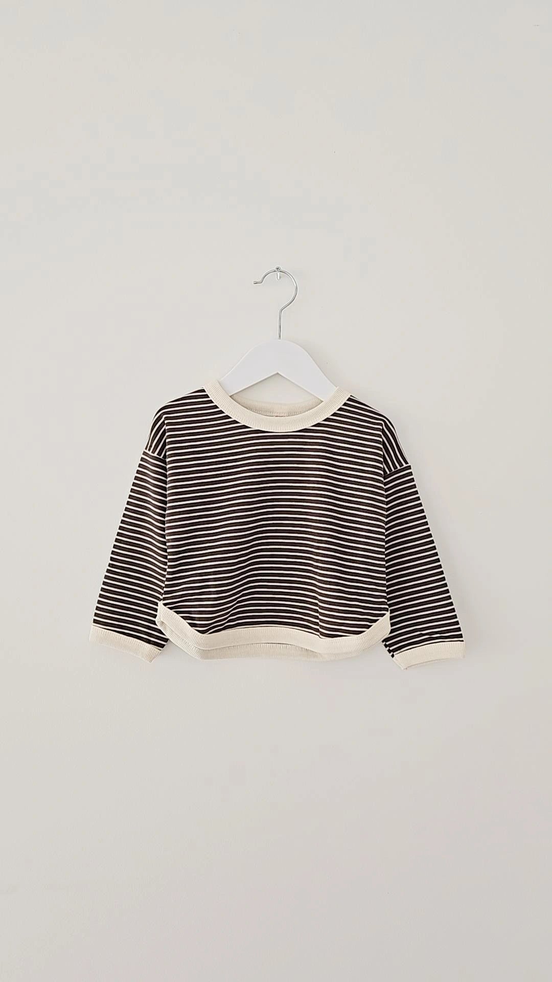 SCANDI STRIPE PULLOVER SWEAT