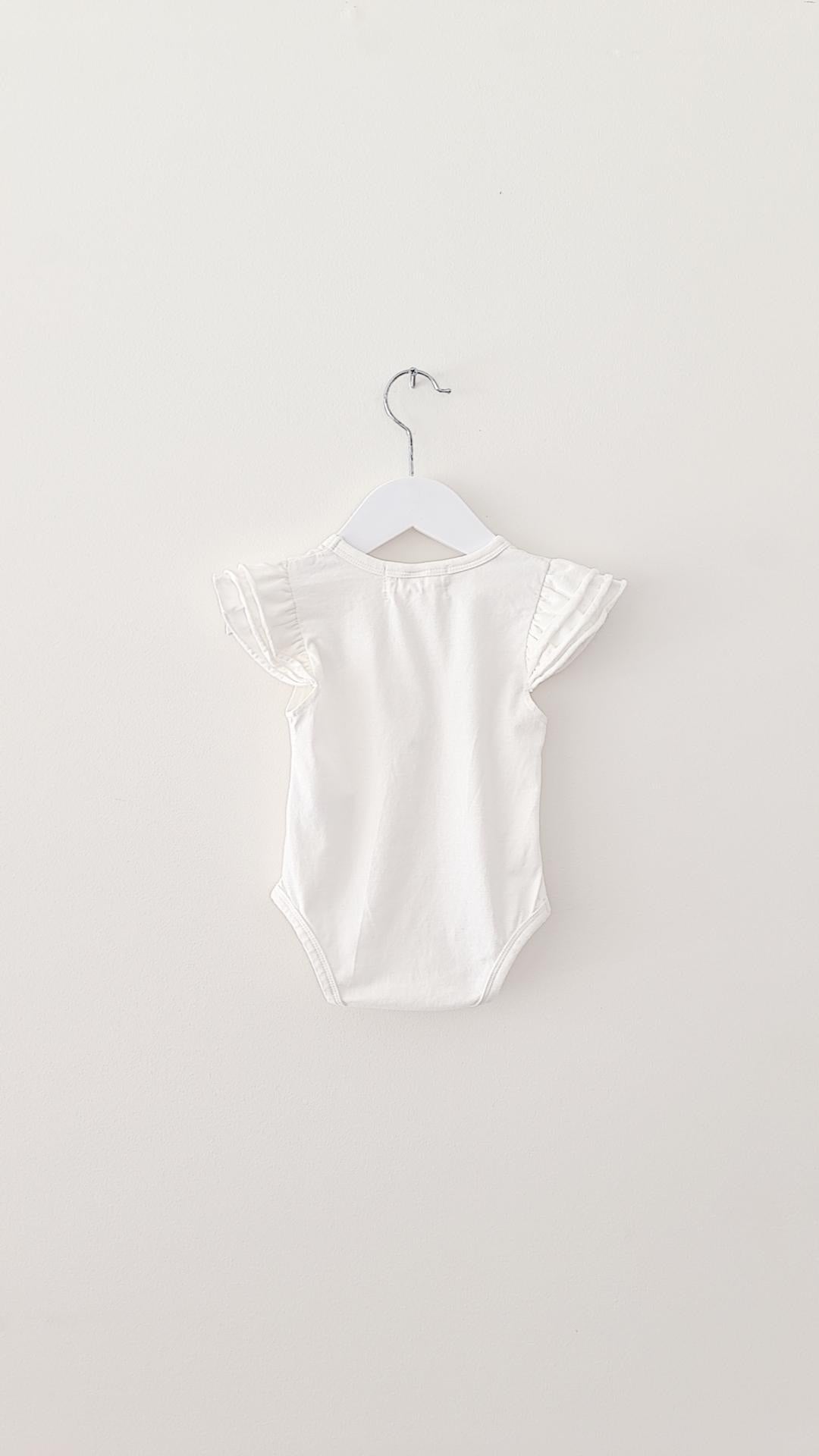 FLUTTER SHORT SLEEVE COTTON ROMPER