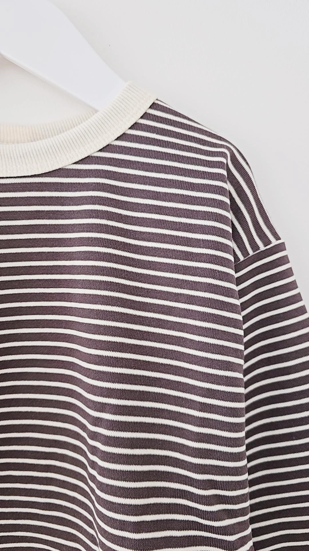 SCANDI STRIPE PULLOVER SWEAT