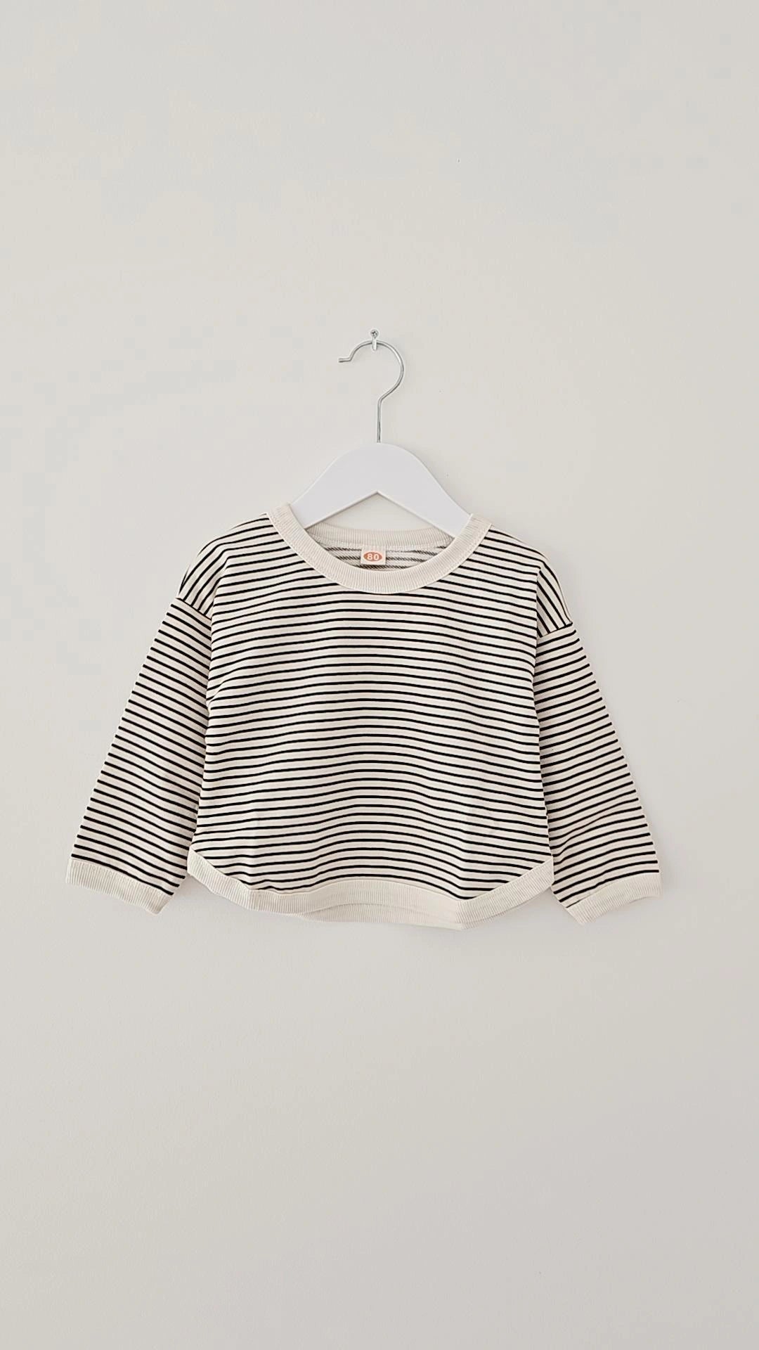 SCANDI STRIPE PULLOVER SWEAT