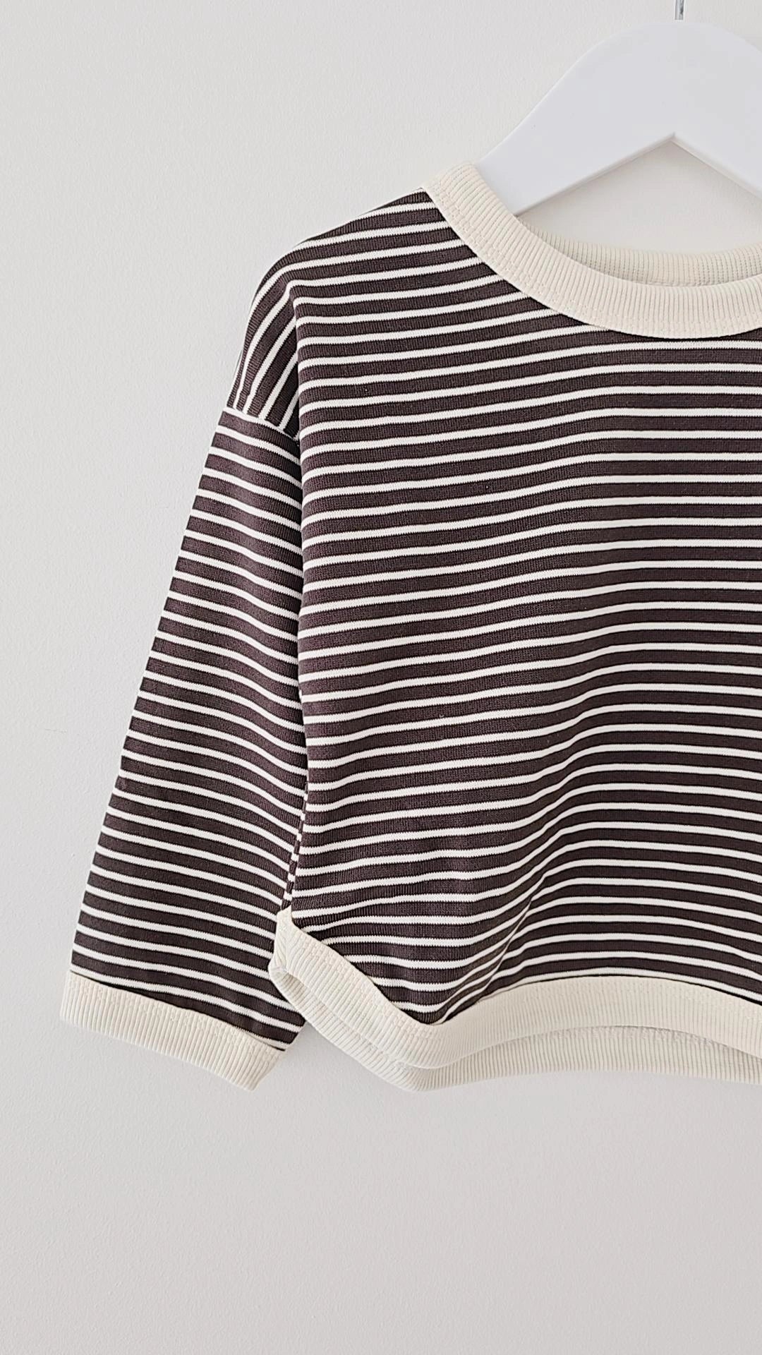 SCANDI STRIPE PULLOVER SWEAT