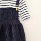 WEDNESDAY STRIPE PINAFORE SKIRT SET