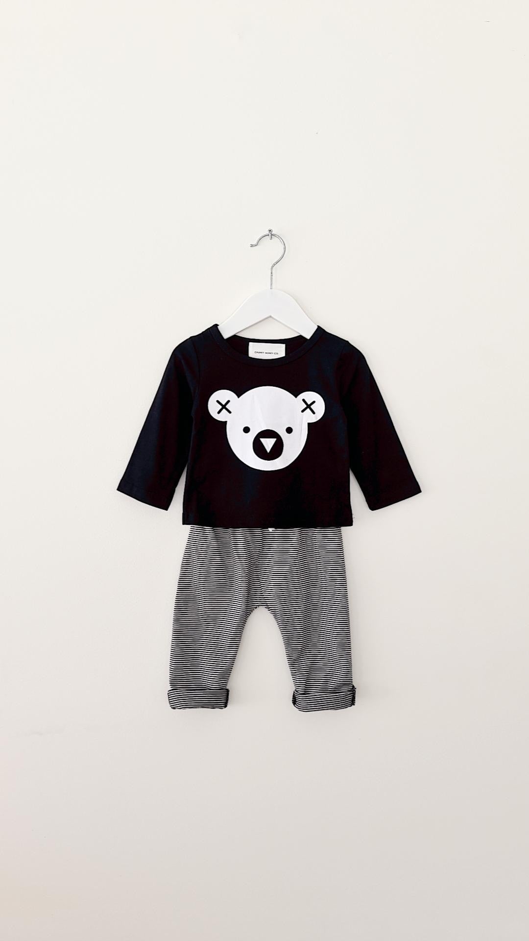 TOBY BEAR STRIPE SWEAT SET