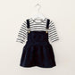 WEDNESDAY STRIPE PINAFORE SKIRT SET