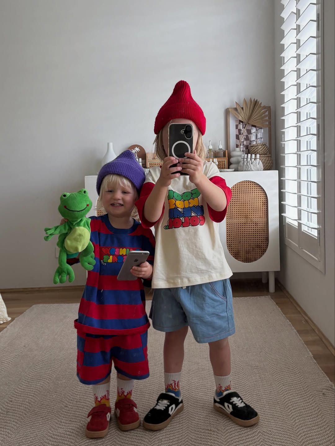 RED-STITCH REBEL DENIM SHORTS