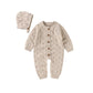 Knit Baby Romper & Cap Set