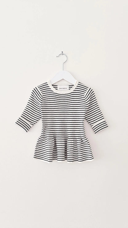 Stripe Knit Dress- Chunky Munky Co.