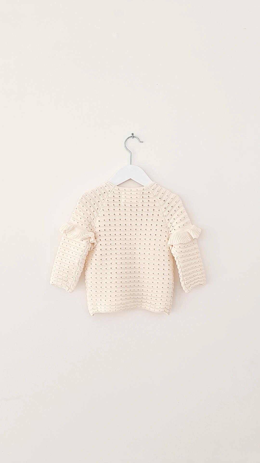 VERONA RUFFLE KNIT CARDIGAN