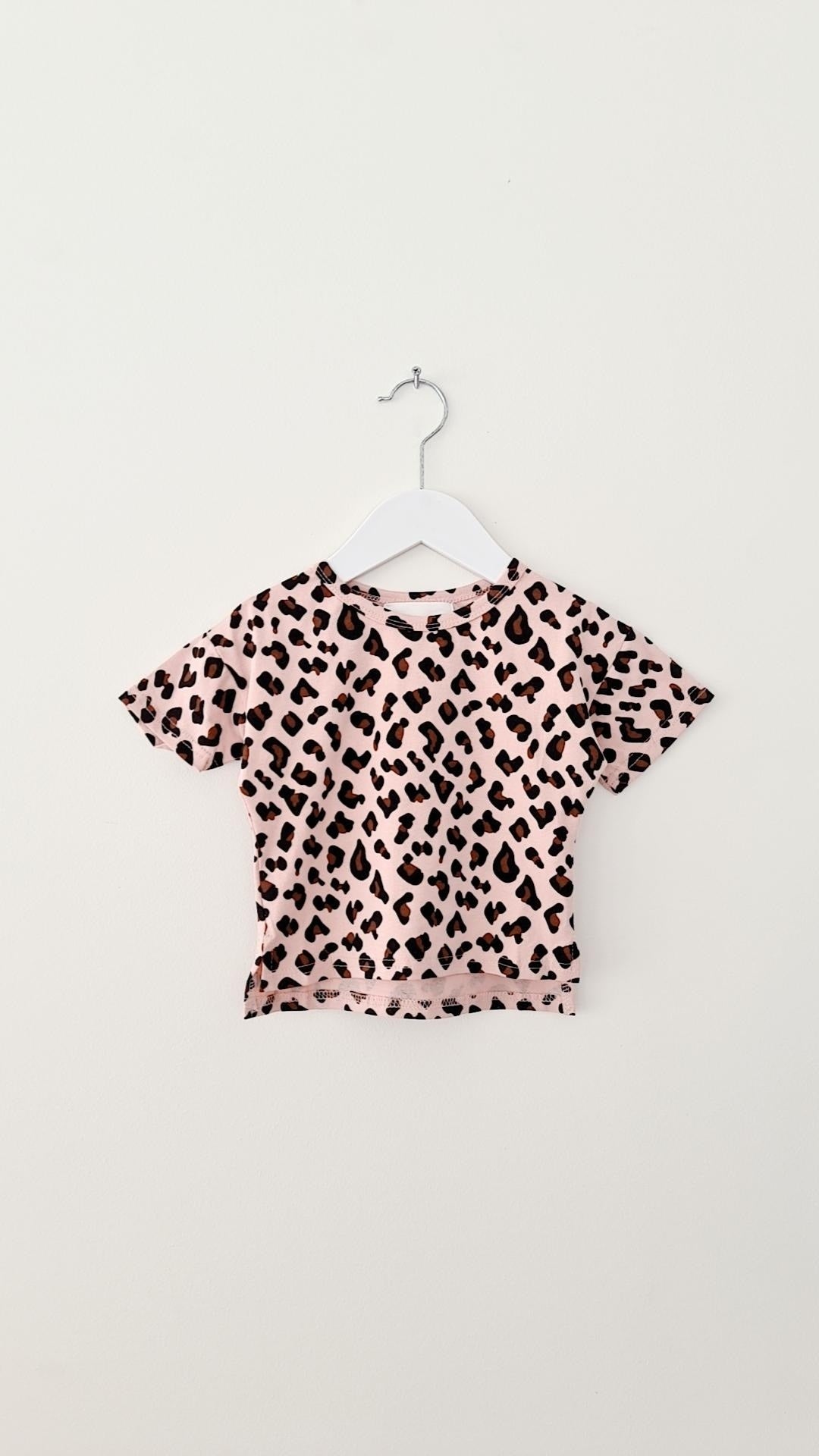 PINK LEOPARD PRINT TOP