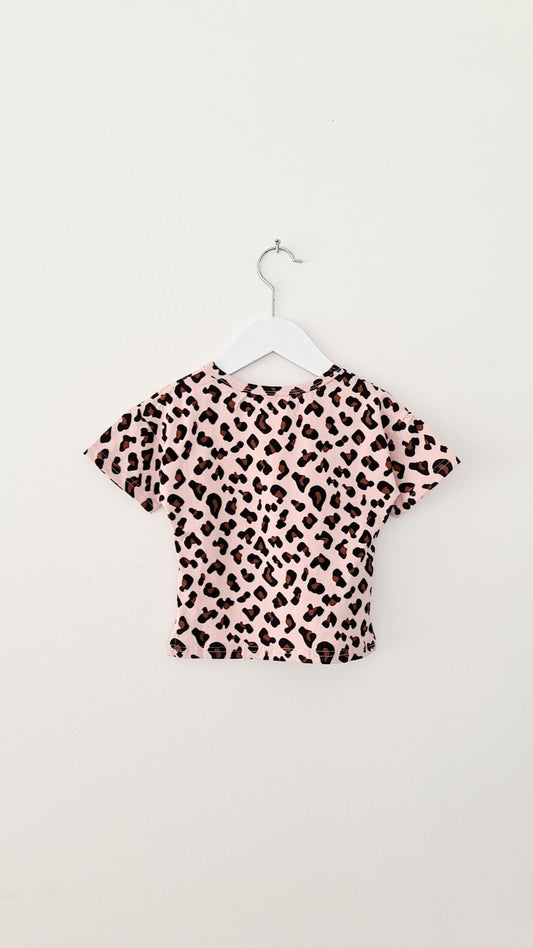 PINK LEOPARD PRINT TOP