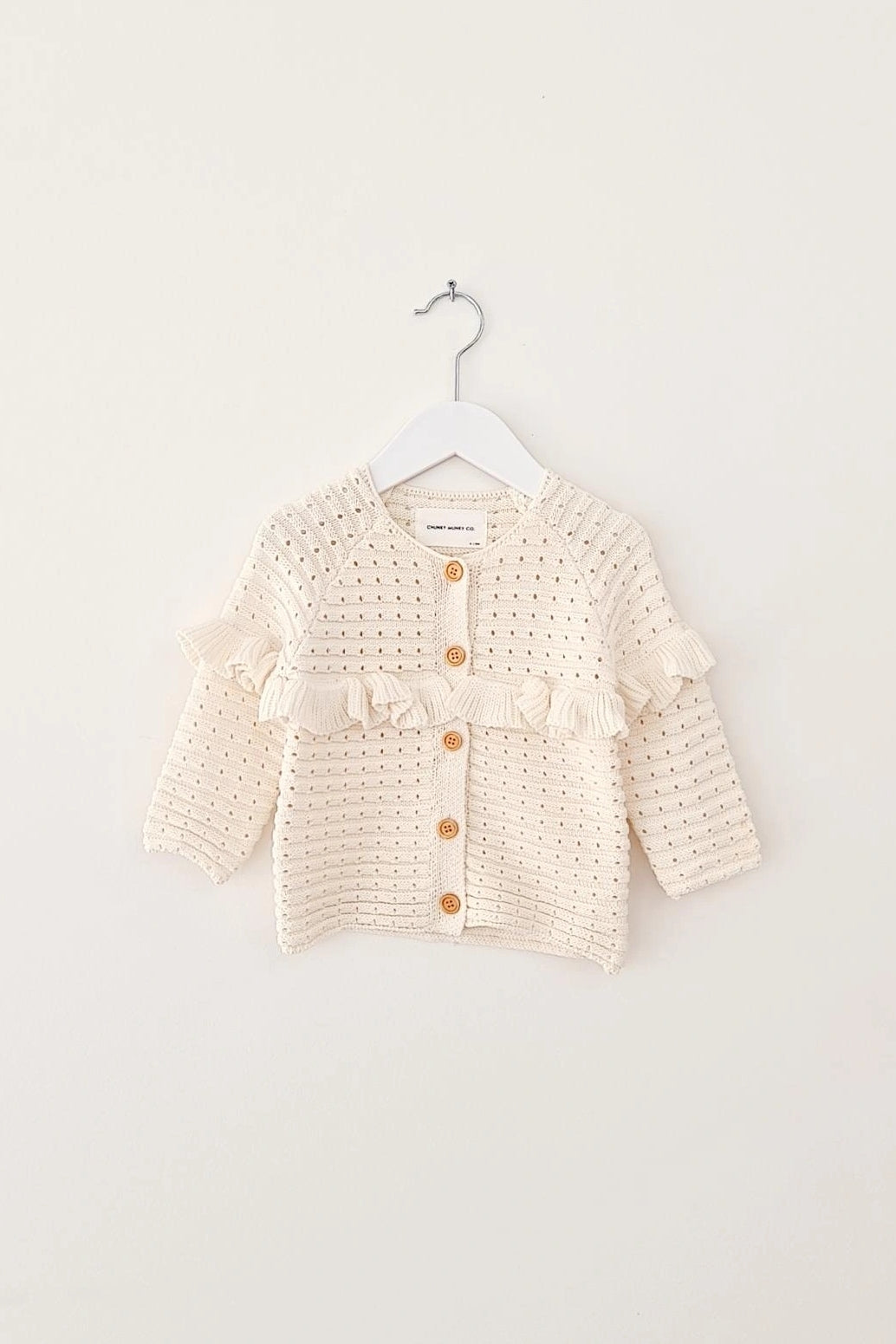 VERONA RUFFLE KNIT CARDIGAN